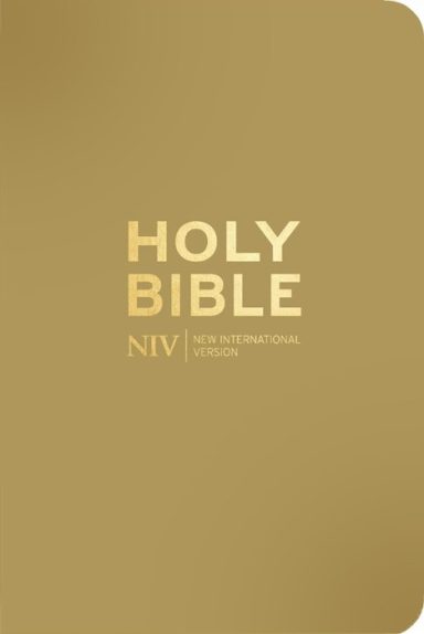 NIV Pocket Bible, Latte, Imitation Leather with Gold Zip