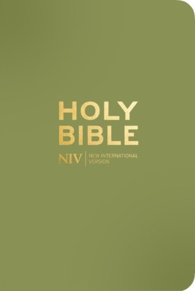 NIV Pocket Bible, Olive, Imitation Leather with Gold Zip