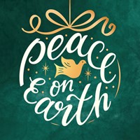 Mini 10pk Peace Bauble £3.50